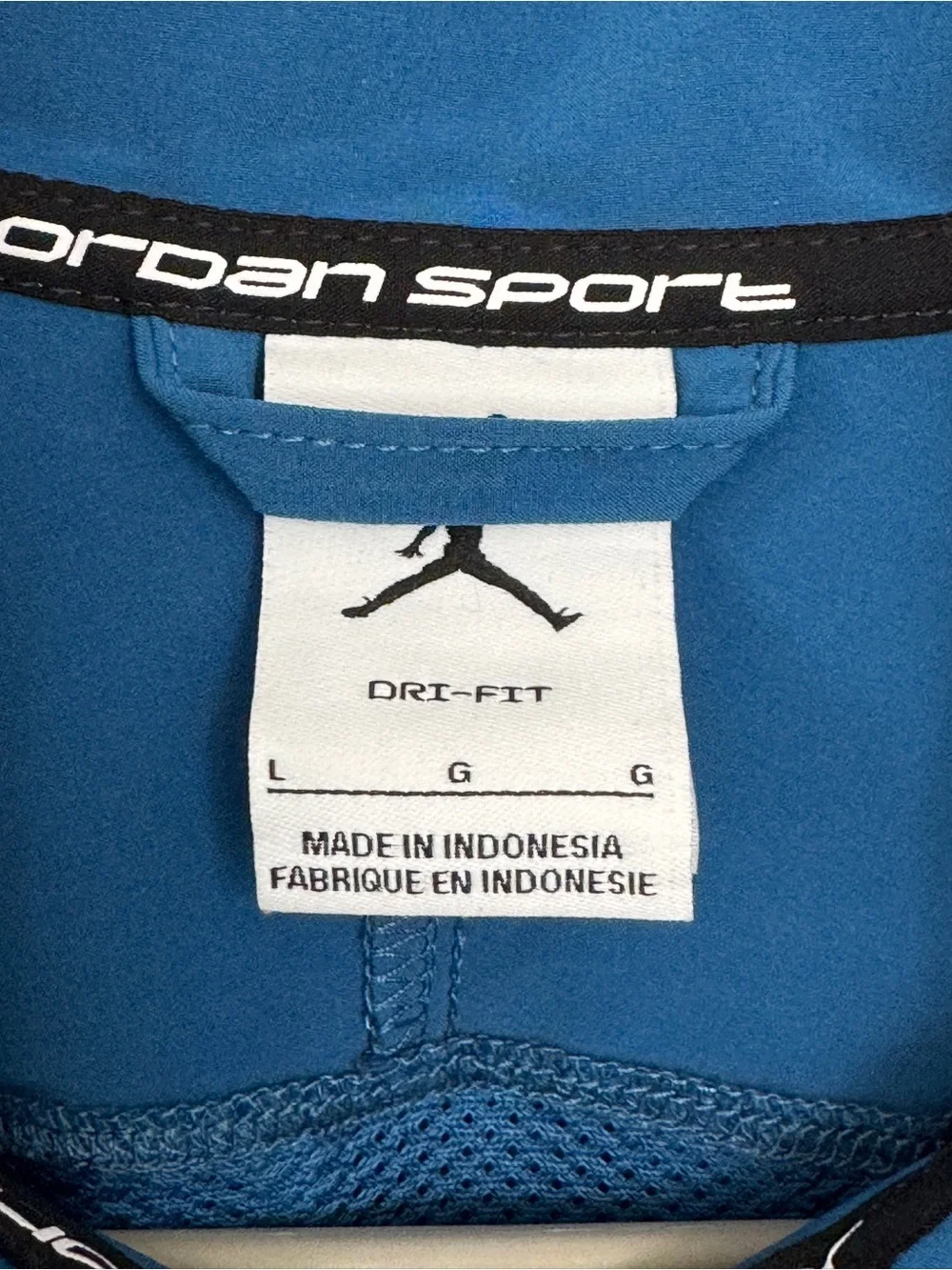 Jordan Sport Nike Dri Fit Blue Throwback Warm Up JAM Jacket Windbreaker Large